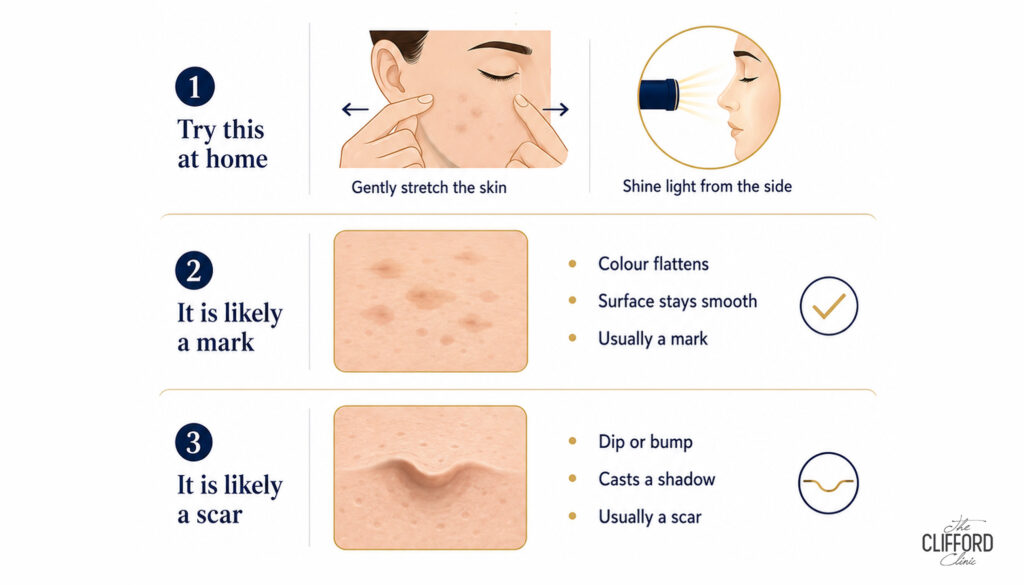 True Detectice Scars Acne Scars vs Hyperpigmentation: PIH, PIE and True Scars - The Clifford ...